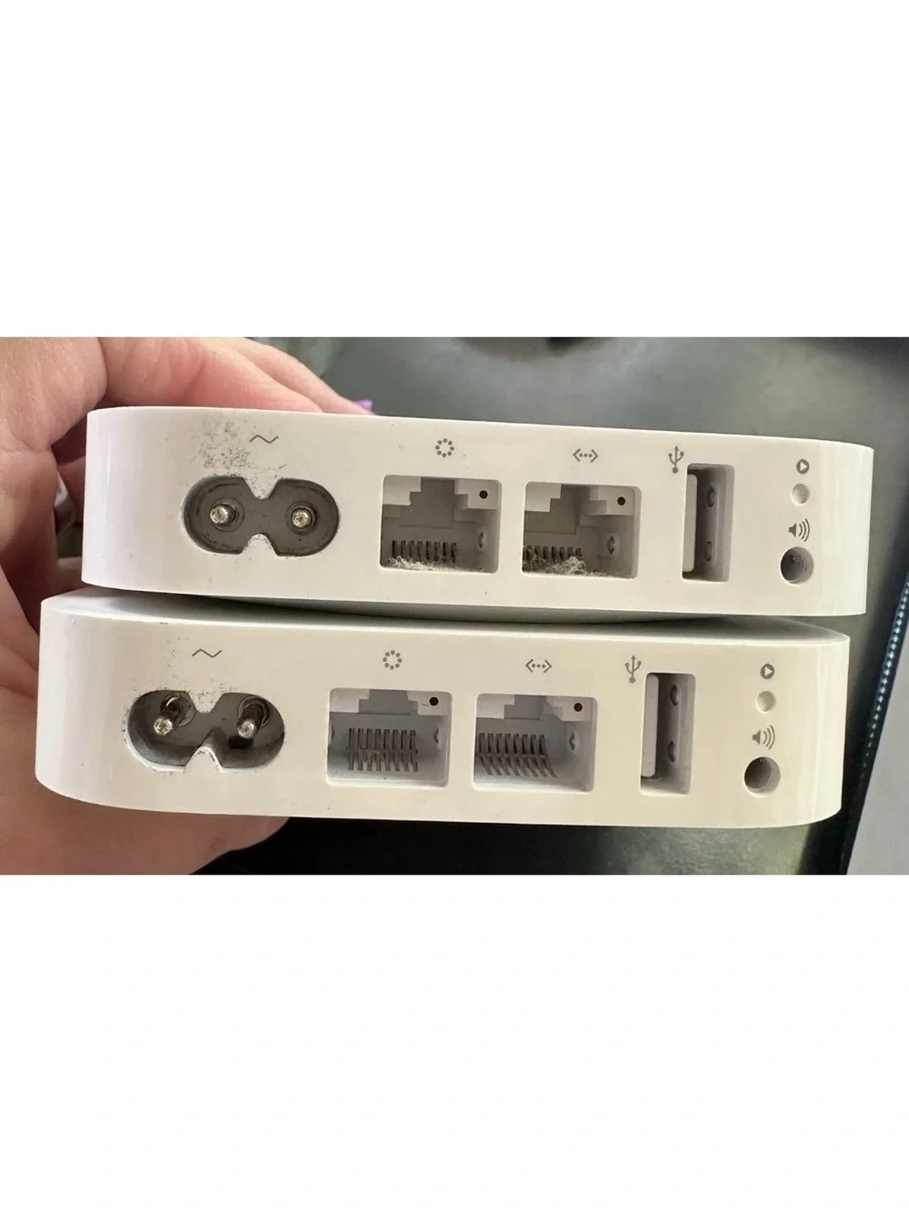 2x Apple AirPort Express 2nd Gen A1392 AirPlay 2 Wireless Router Box Cords used